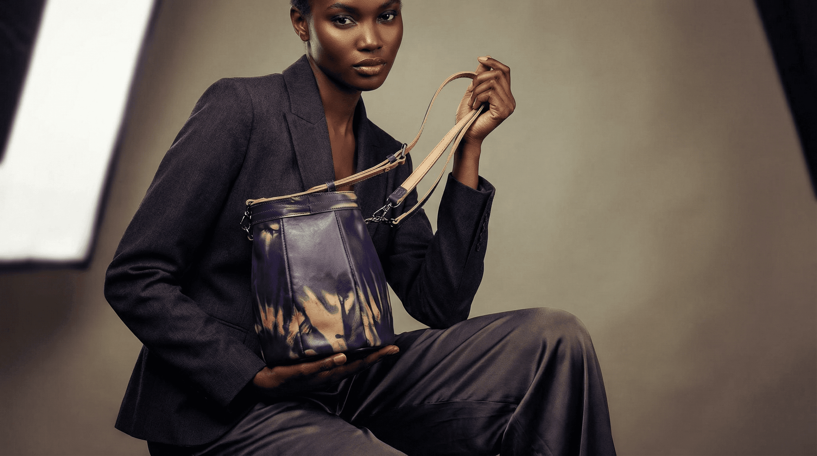 Woman in black jacket