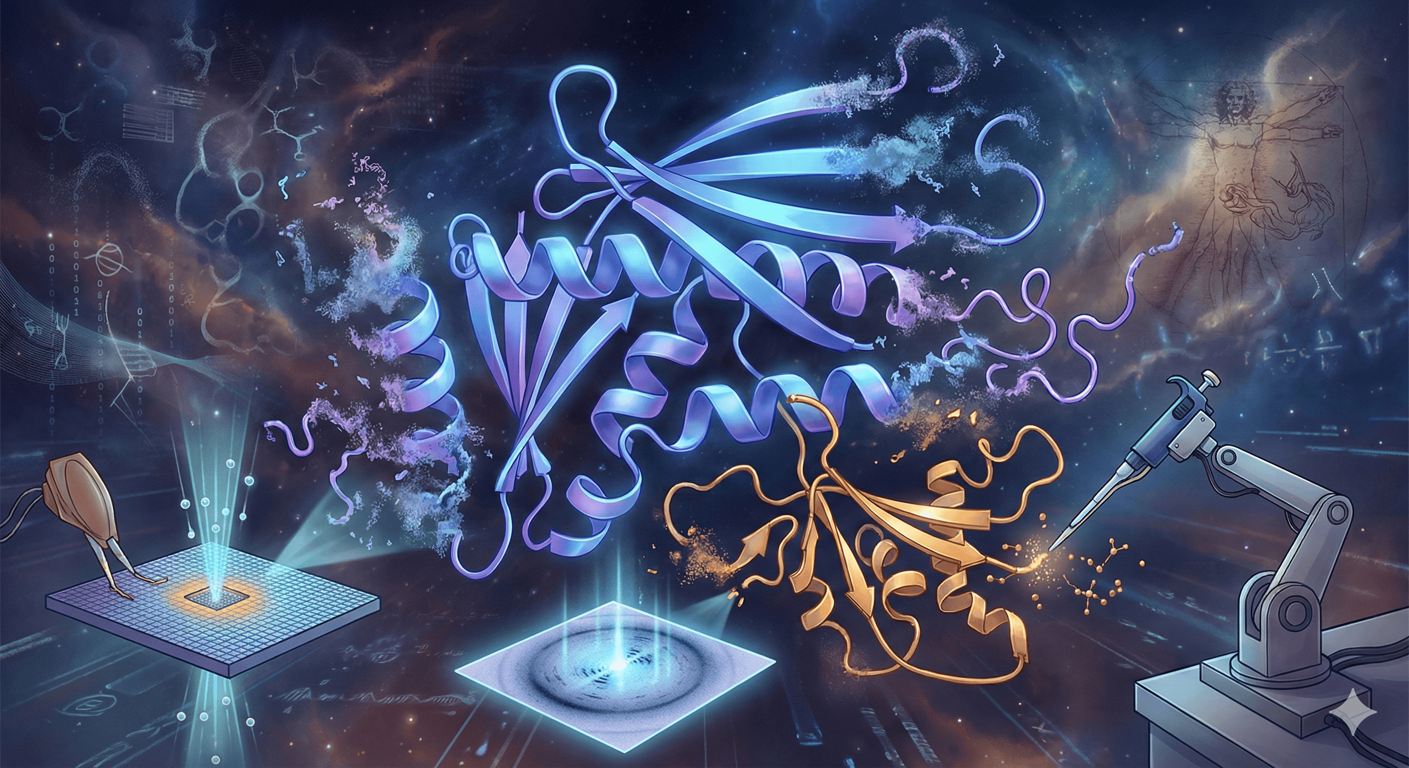 Image Showcasing AlphaFold2's Predictions and Real-Life Implications