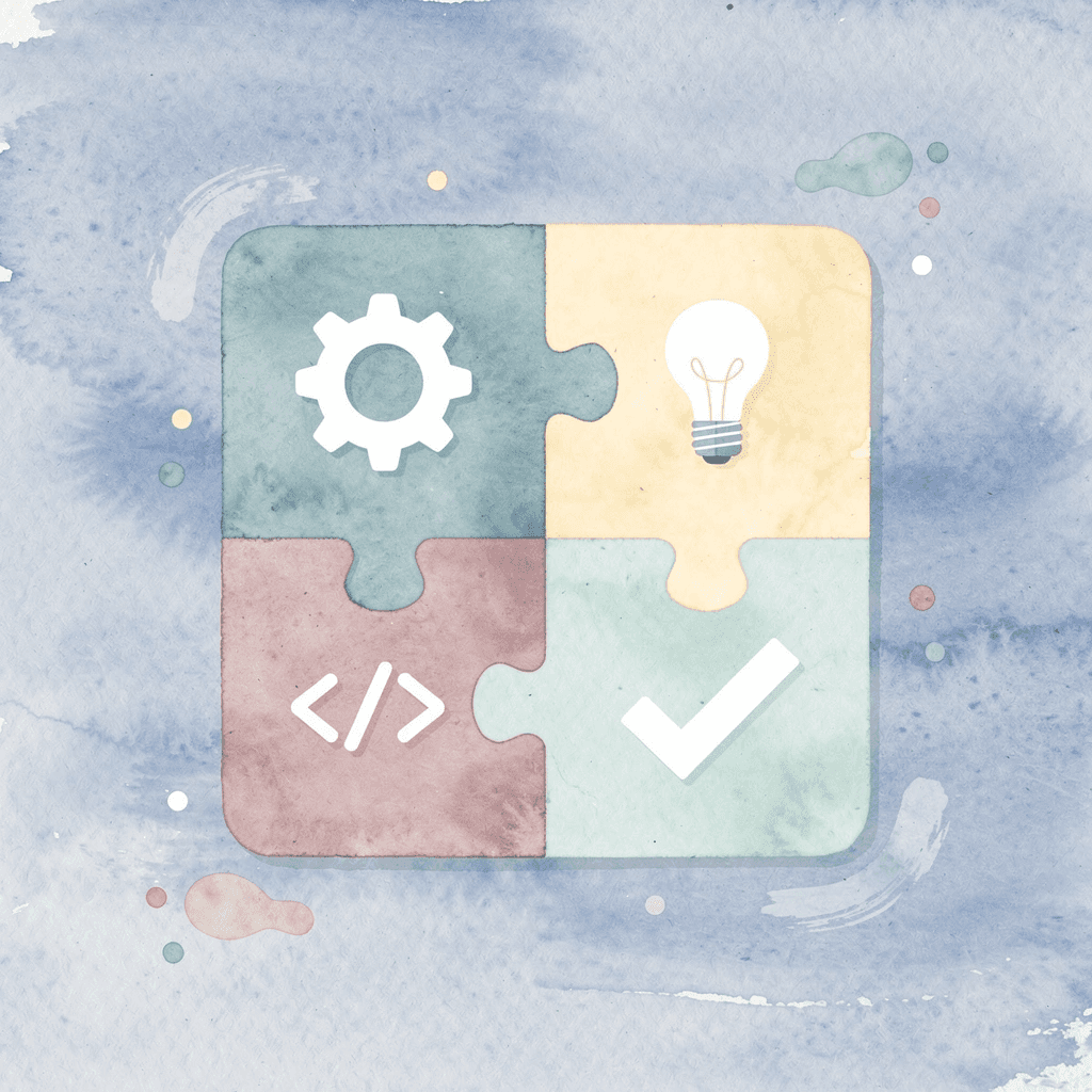 Puzzle pieces connecting to represent curriculum integration