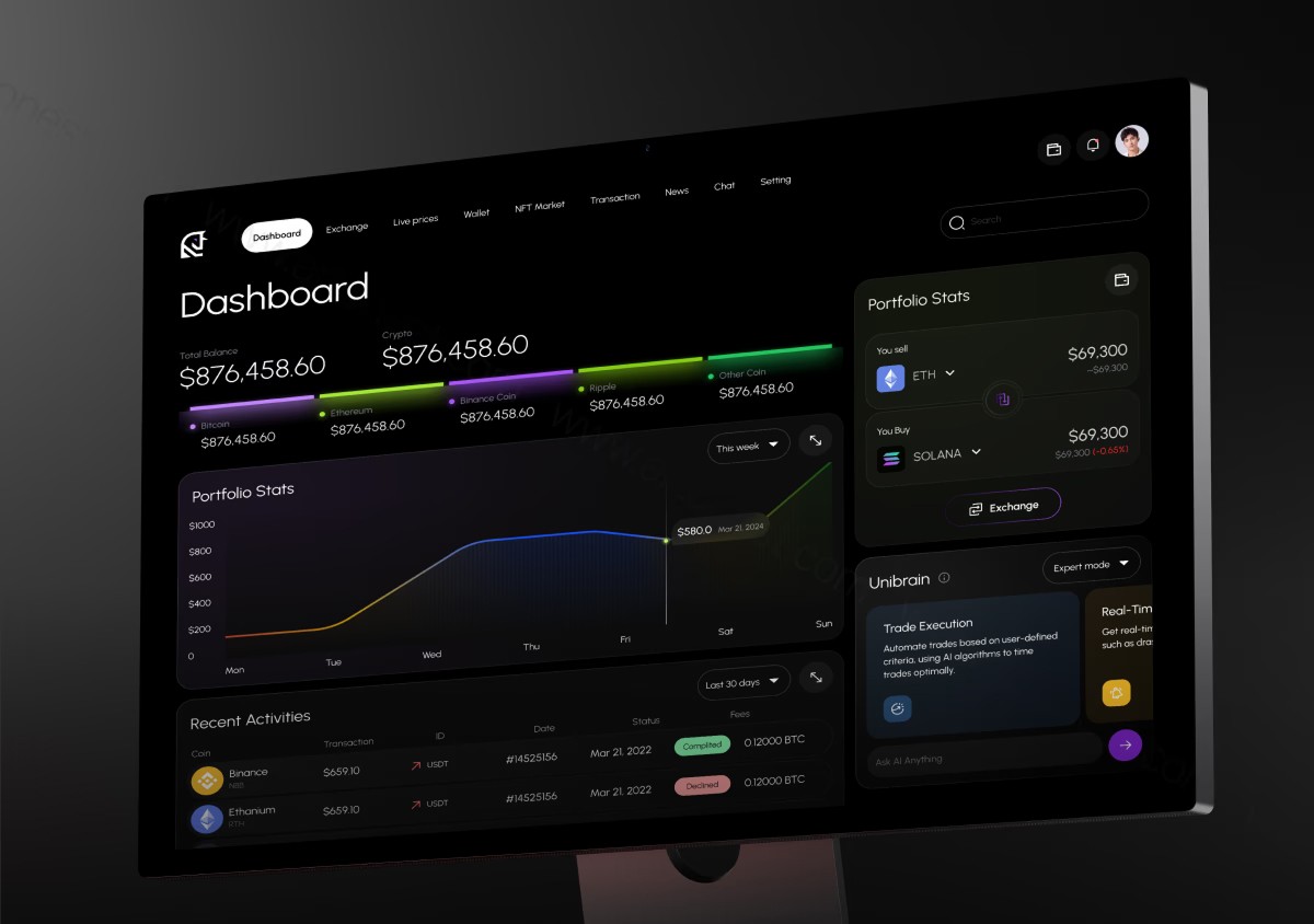 Fintech Unicron: Redefining Digital Finance and Crypto – Artonest.design