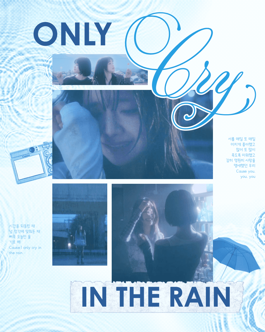 Variation of final version of poster. Has a camera graphic on the left and umbrella graphic on the right.