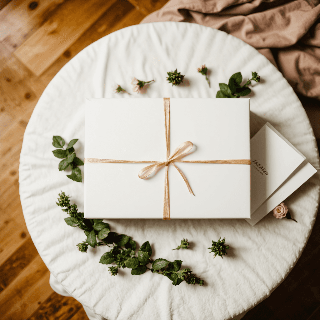 product photography of gift box