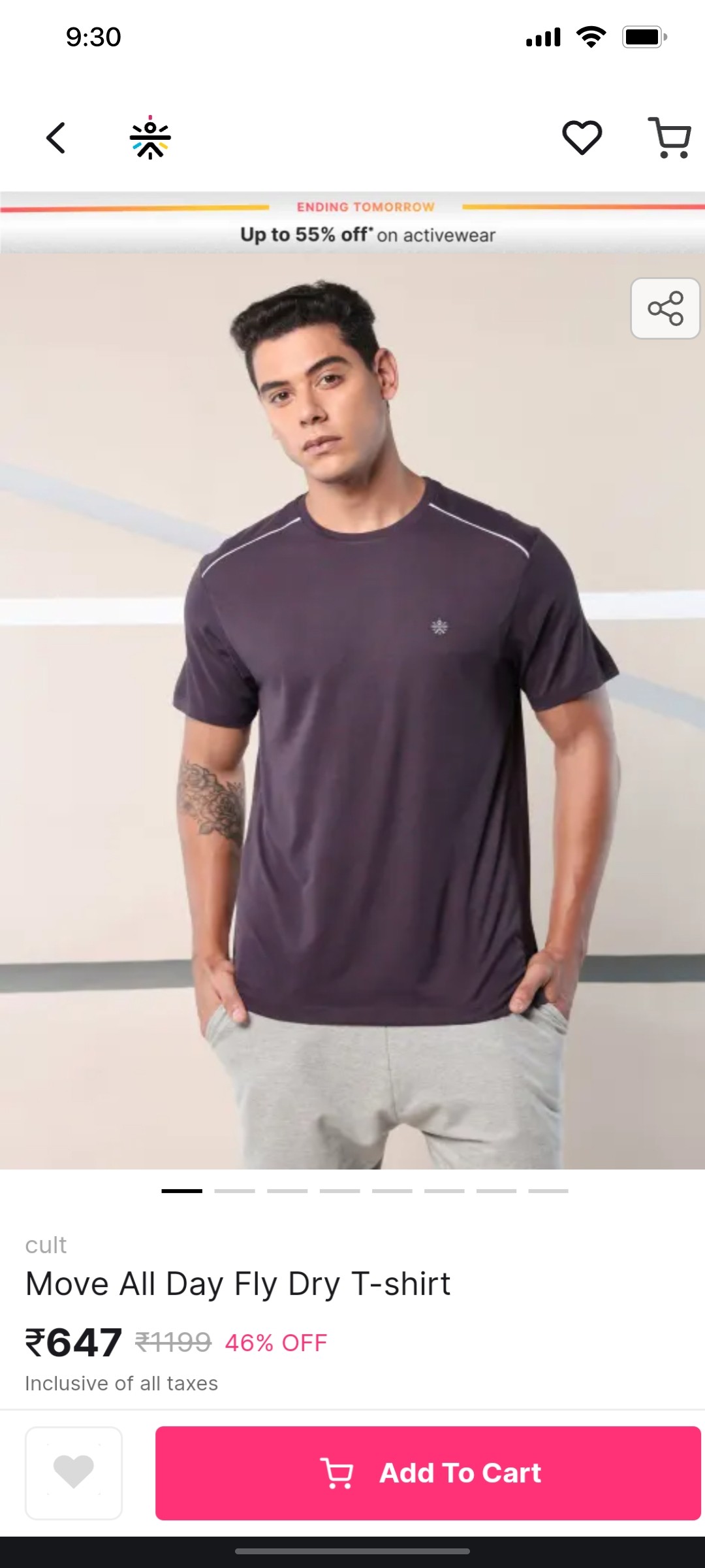 Cult.fit App Add t Cart Screen