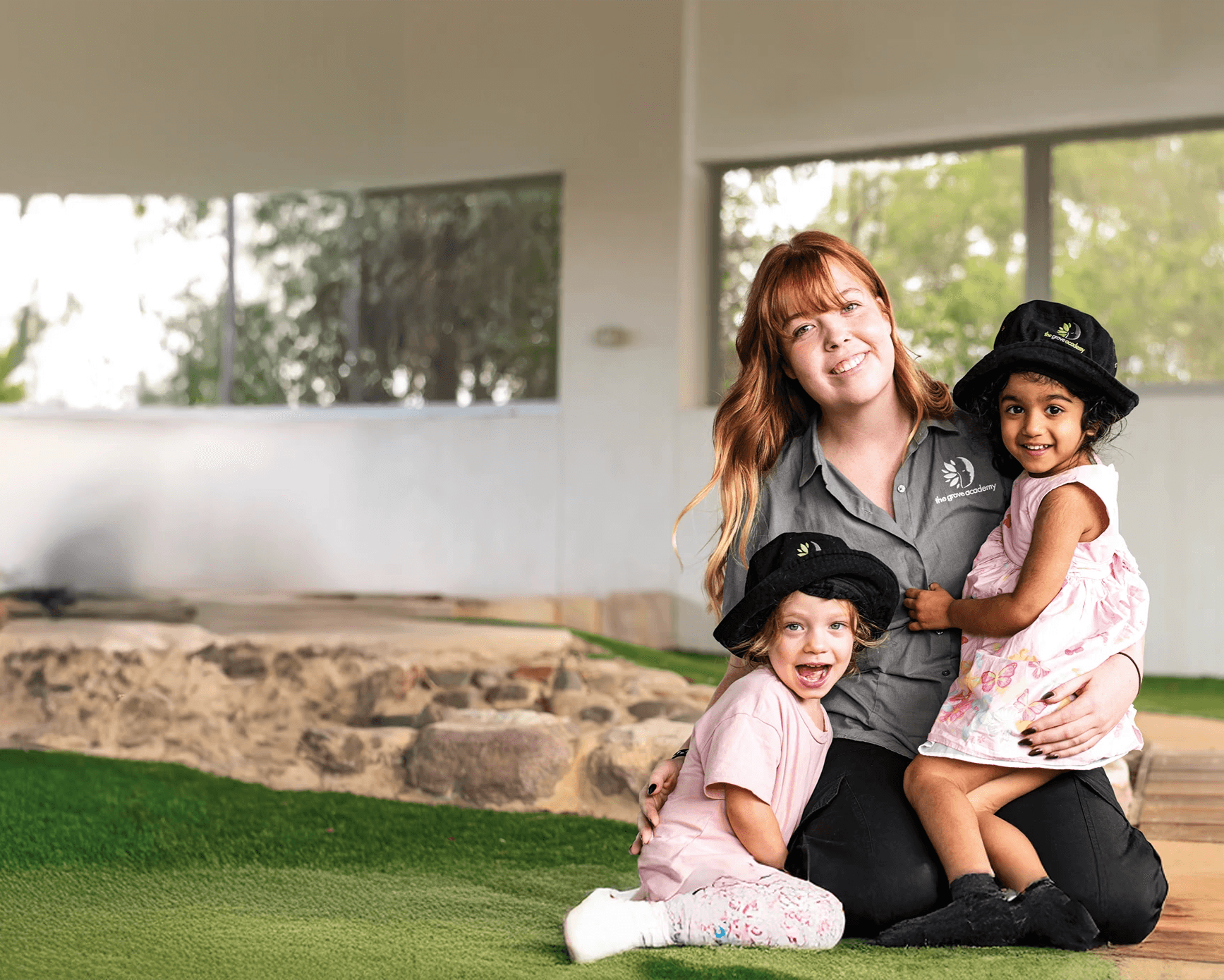modern dark blue interior with men