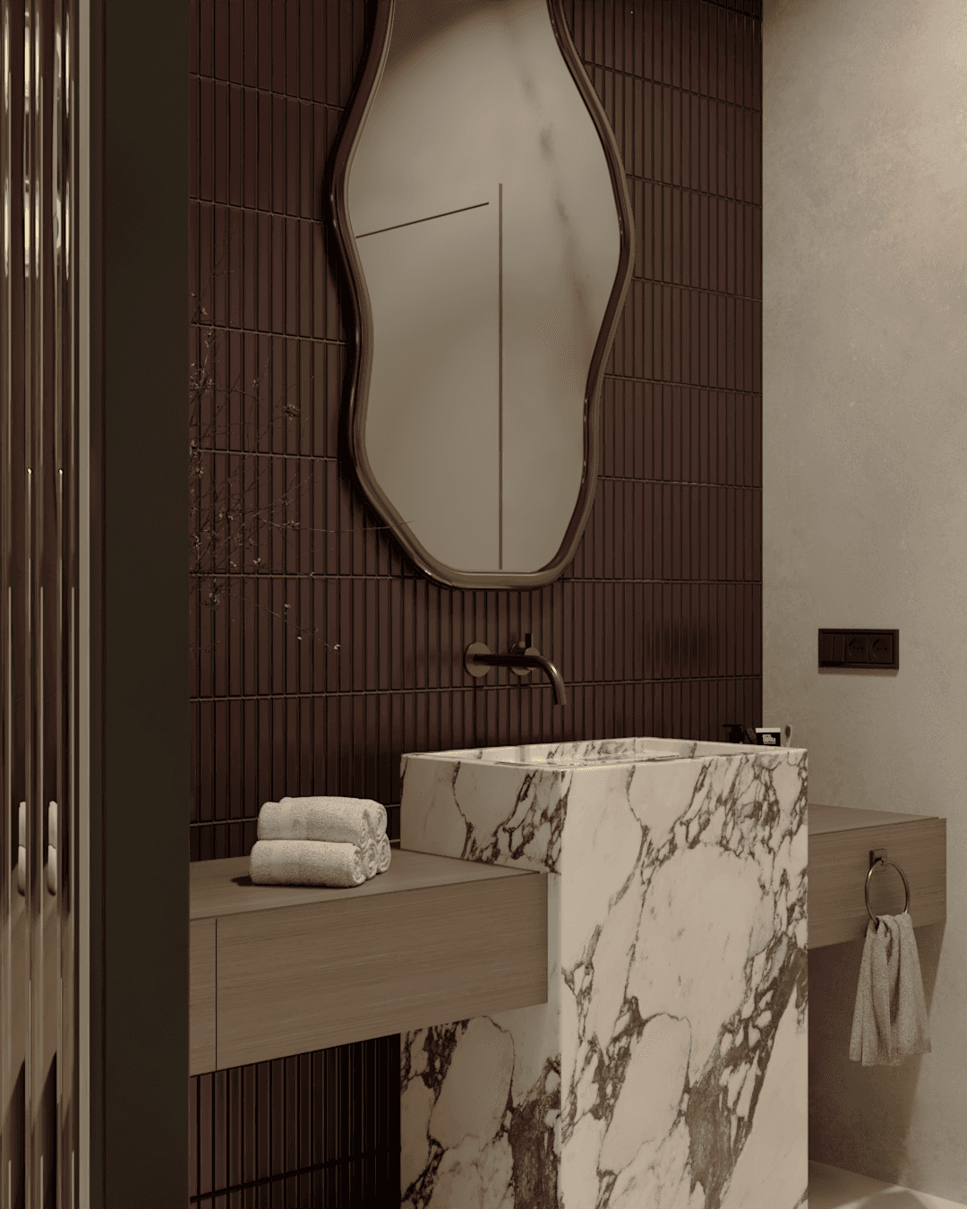 Bathroom design viola marble