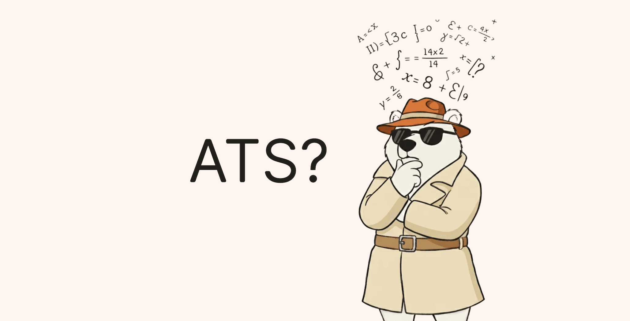 An illustration of a puzzled bear with the term 'ATS?' next to it