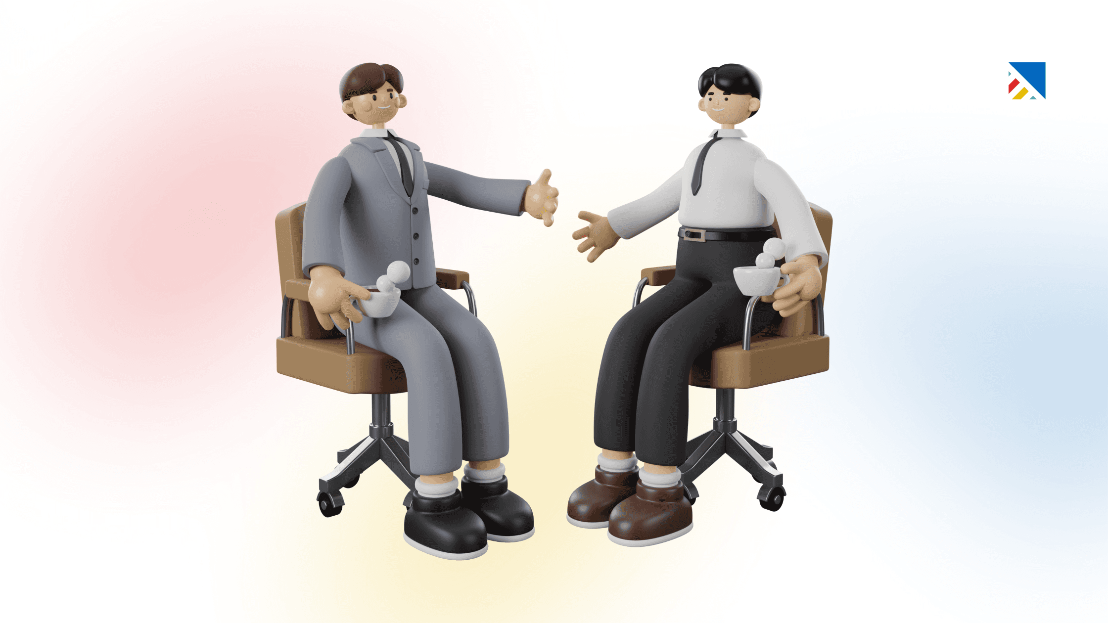 Two professionals discusing about enterprise vs smb customer onboarding