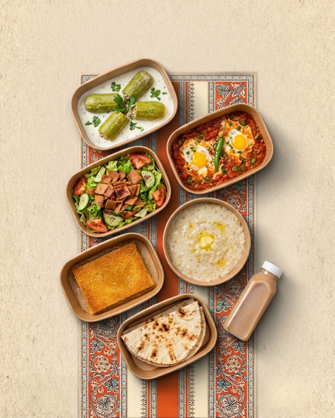 two people looking at a tablet and smiling