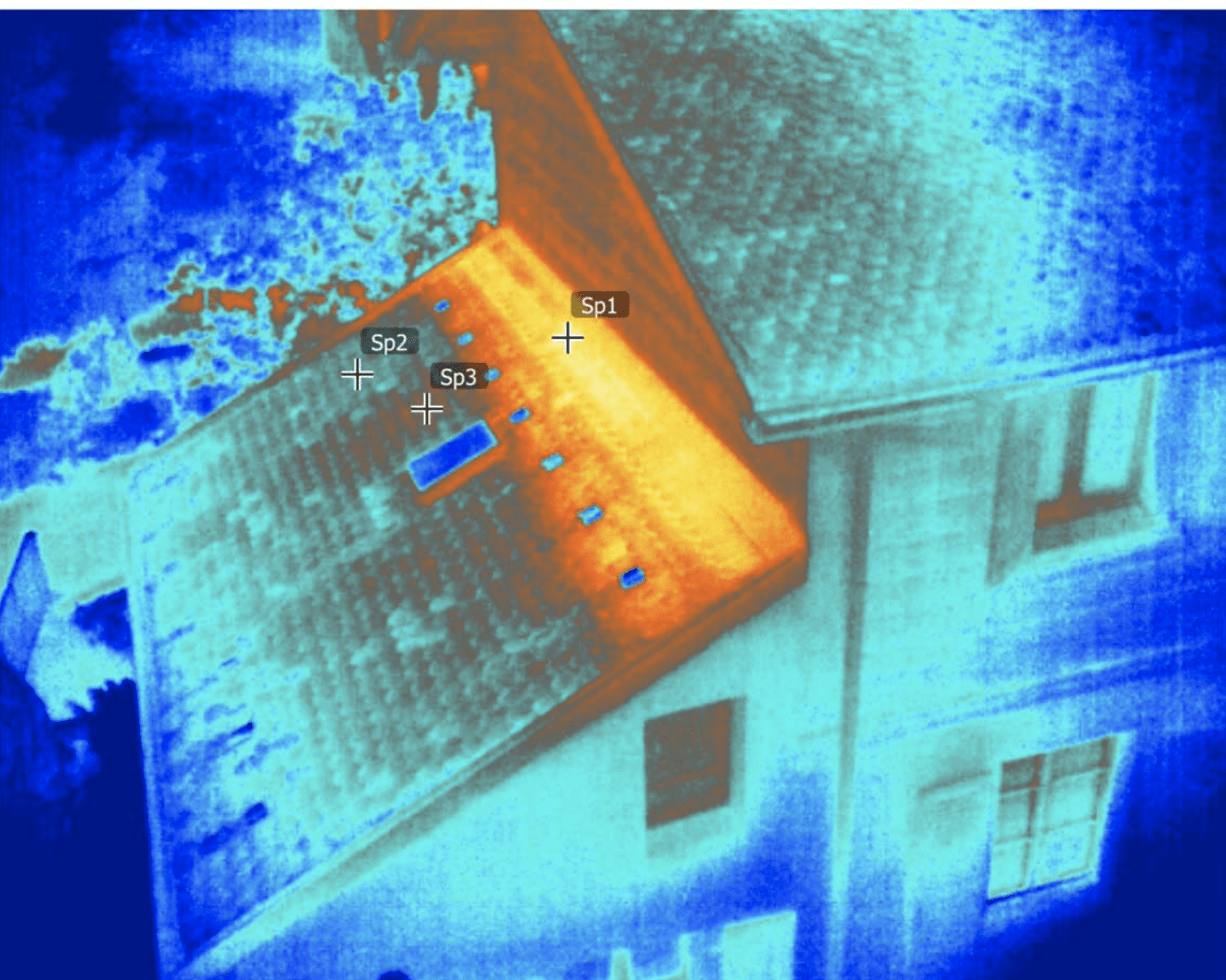 inspection thermique maison avec drone