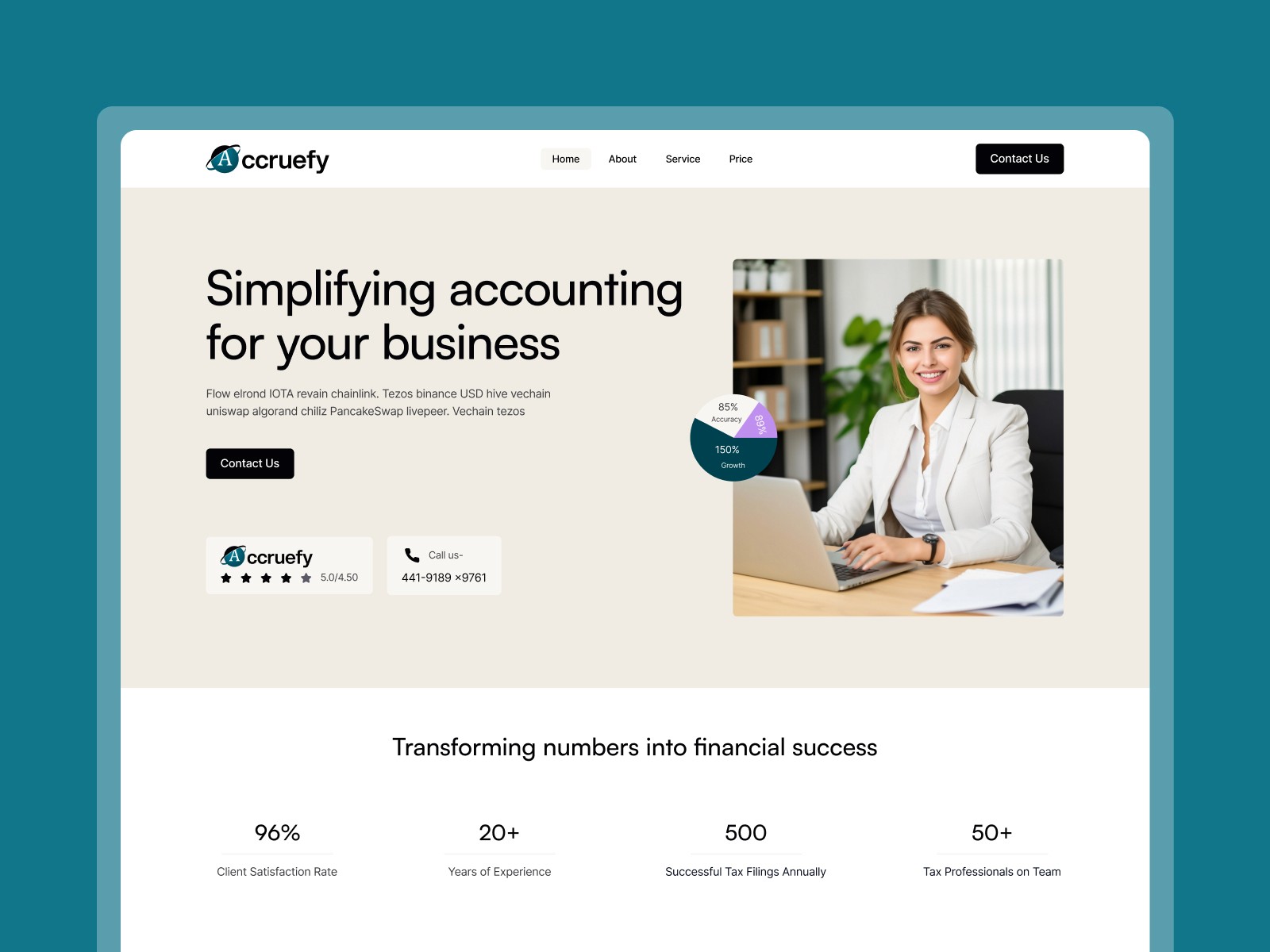 Accruefy template preview