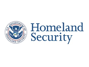 **Alt Text:** U.S. Department of Homeland Security logo featuring an eagle emblem and blue text.