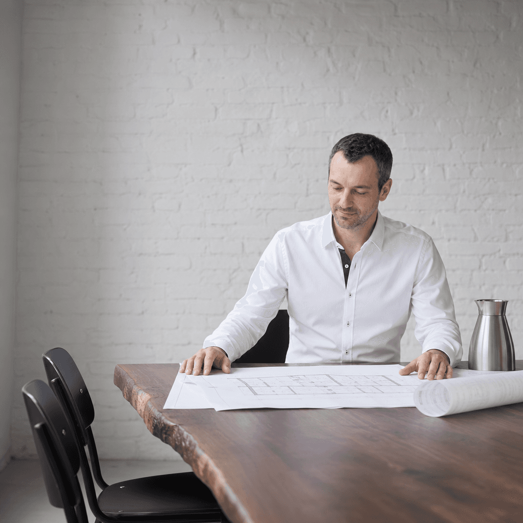 A man sitting on a chair reading a book