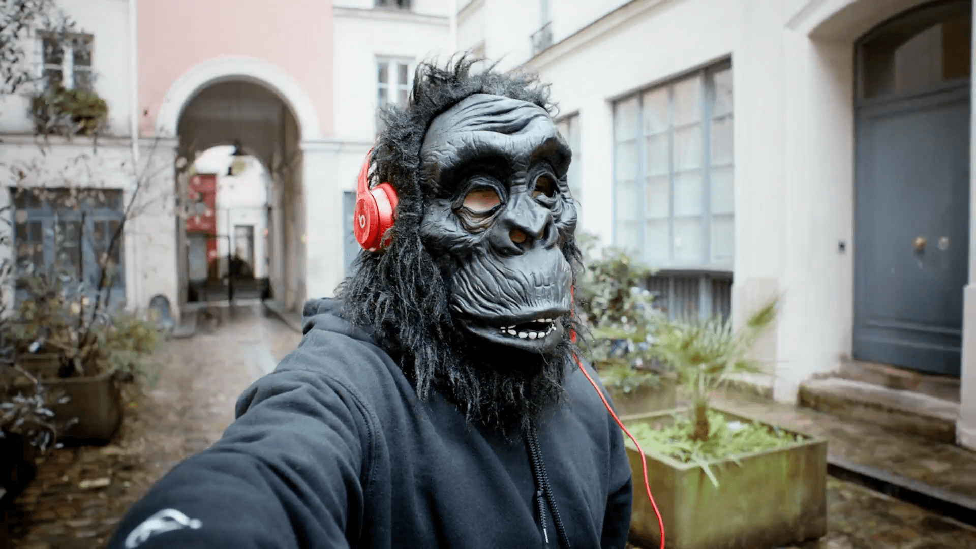 Modern skyscraper facade with geometric patterns