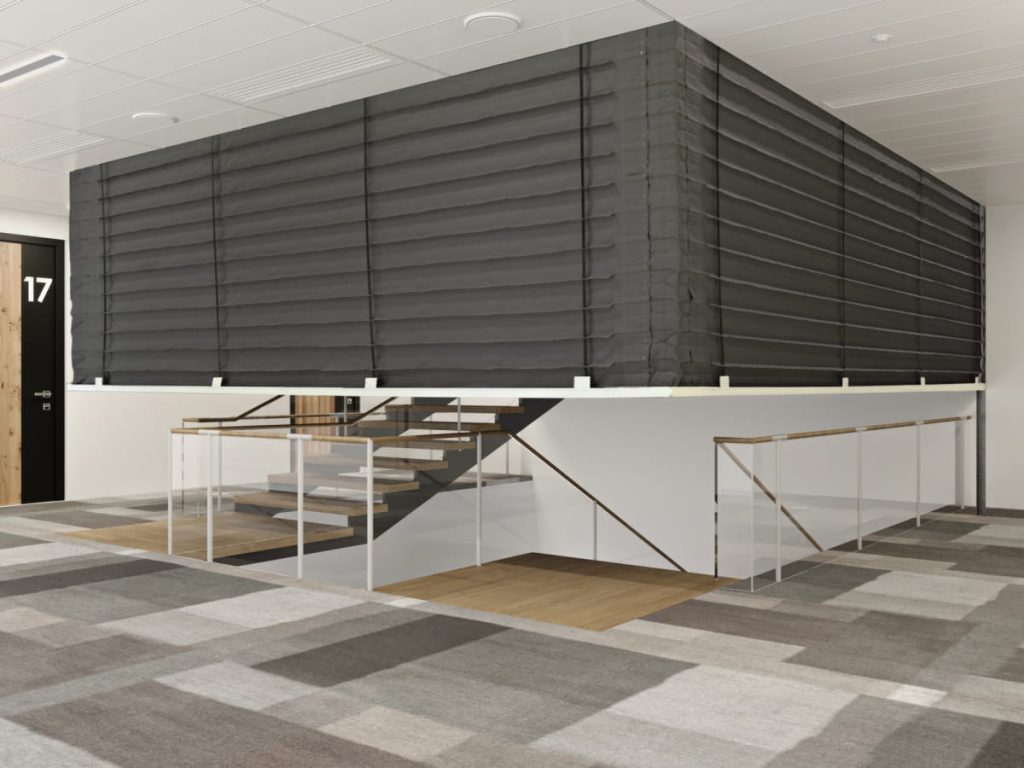 buildings and sky from below