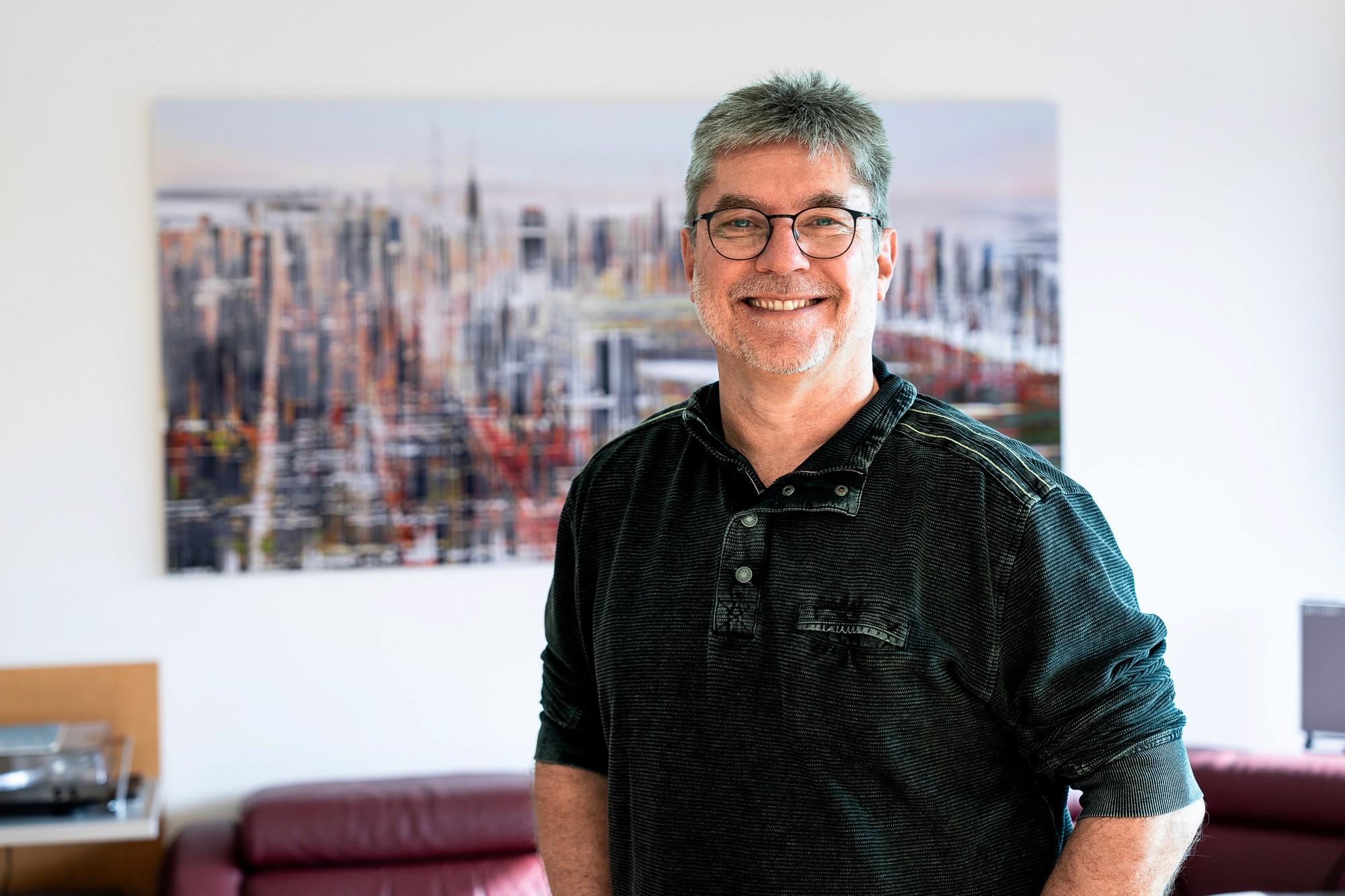 René Stautmeister vor der New York City Skyline