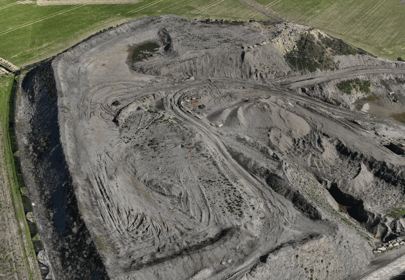 3D digital twin and high-density point cloud of an industrial site generated from survey-grade drone data.