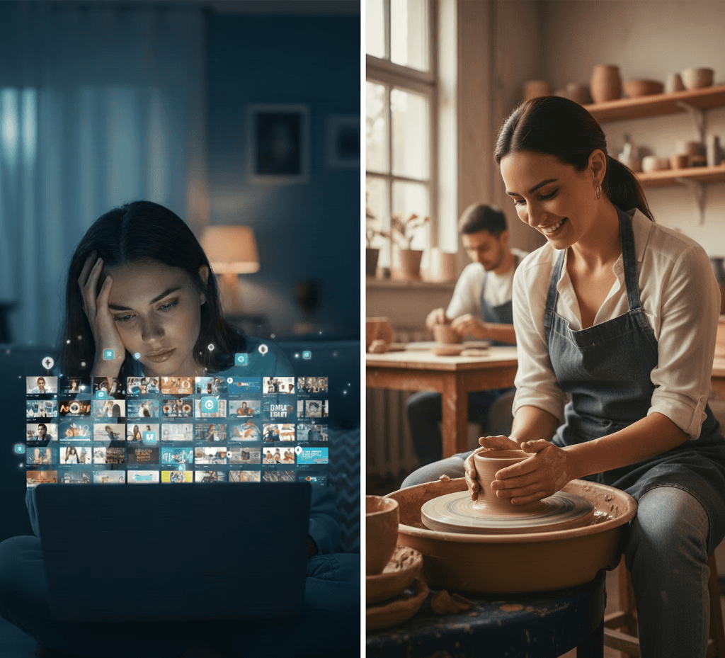 Lady on questionnaire