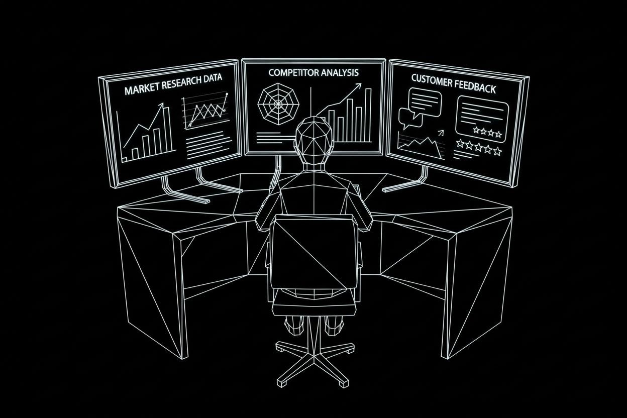 Conducting market and competitor research for positioning