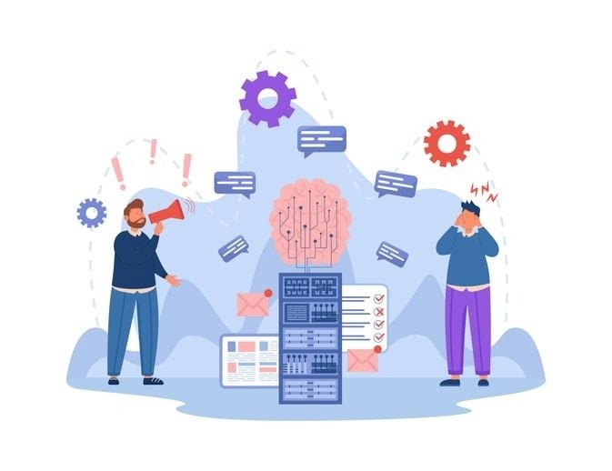 An illustration representing the concept of information entropy.