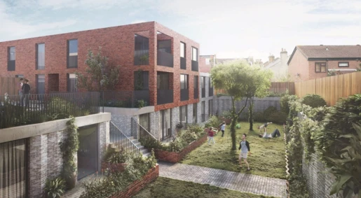 Modern glass house perched on a cliff at sunset, overlooking the ocean. Interior warmly lit, offering a luxurious and serene ambiance.