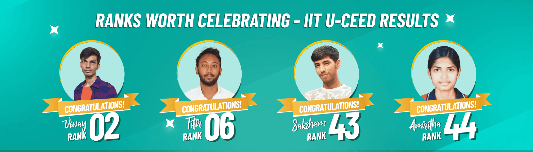 IIT Top ranks from Studio Sector 4