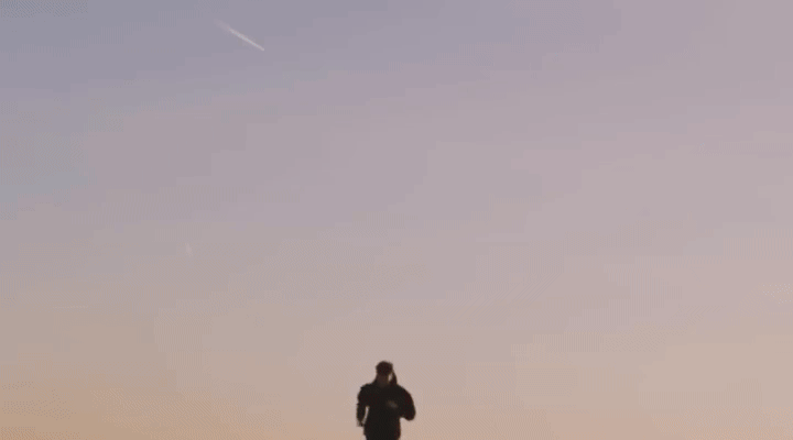 A man surfing