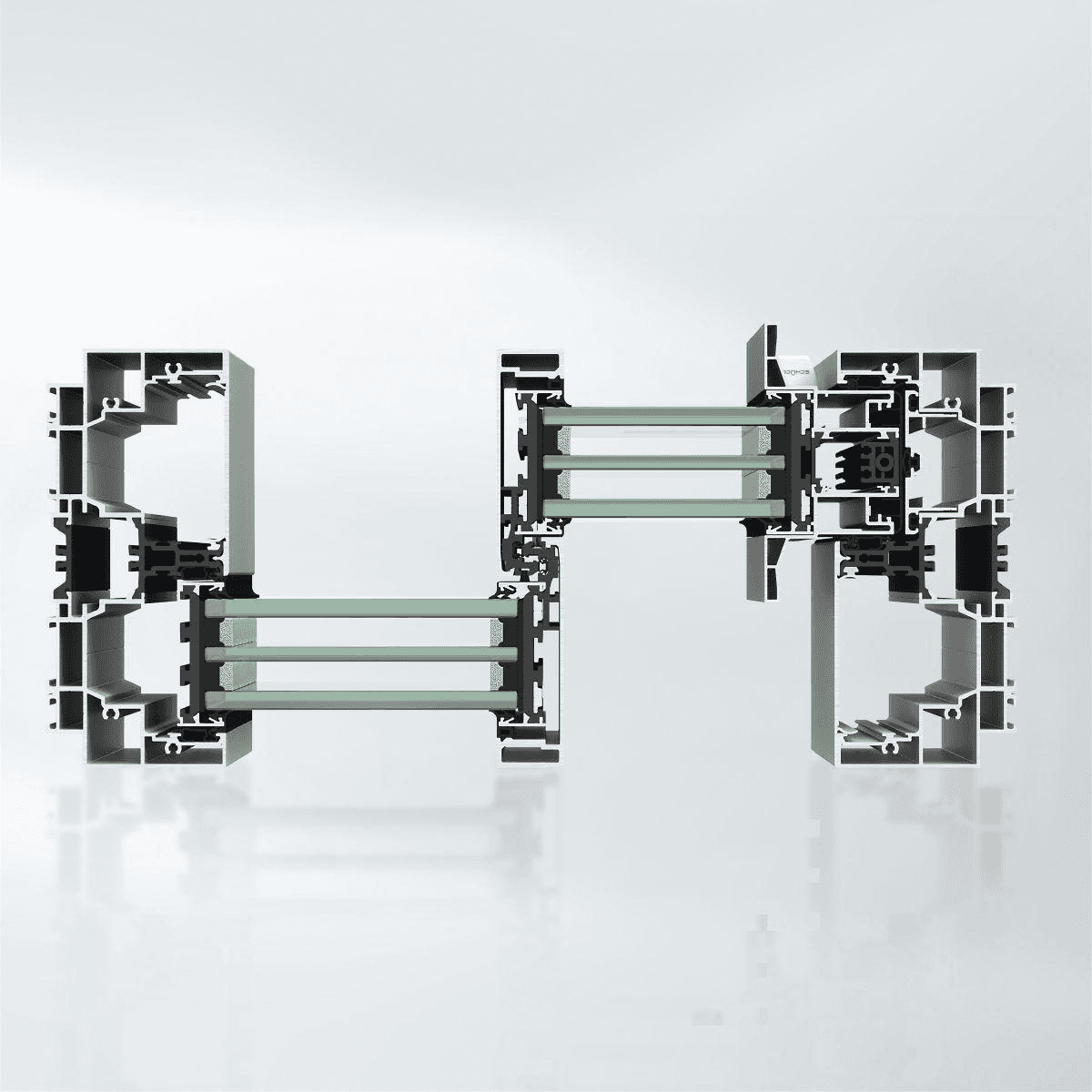 Schüco AS PD 75.HI Access Line Schnittansicht