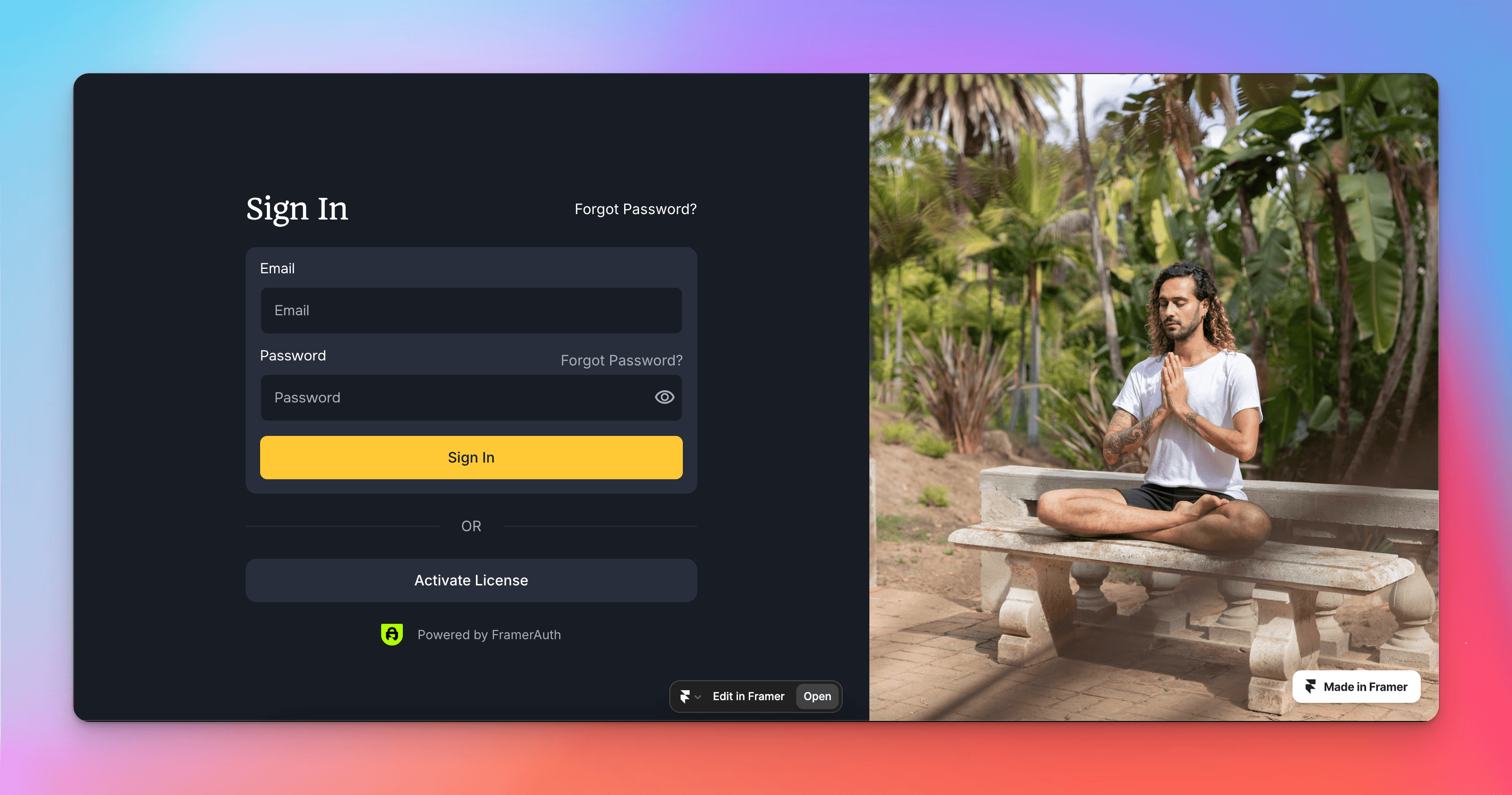 Framer login system