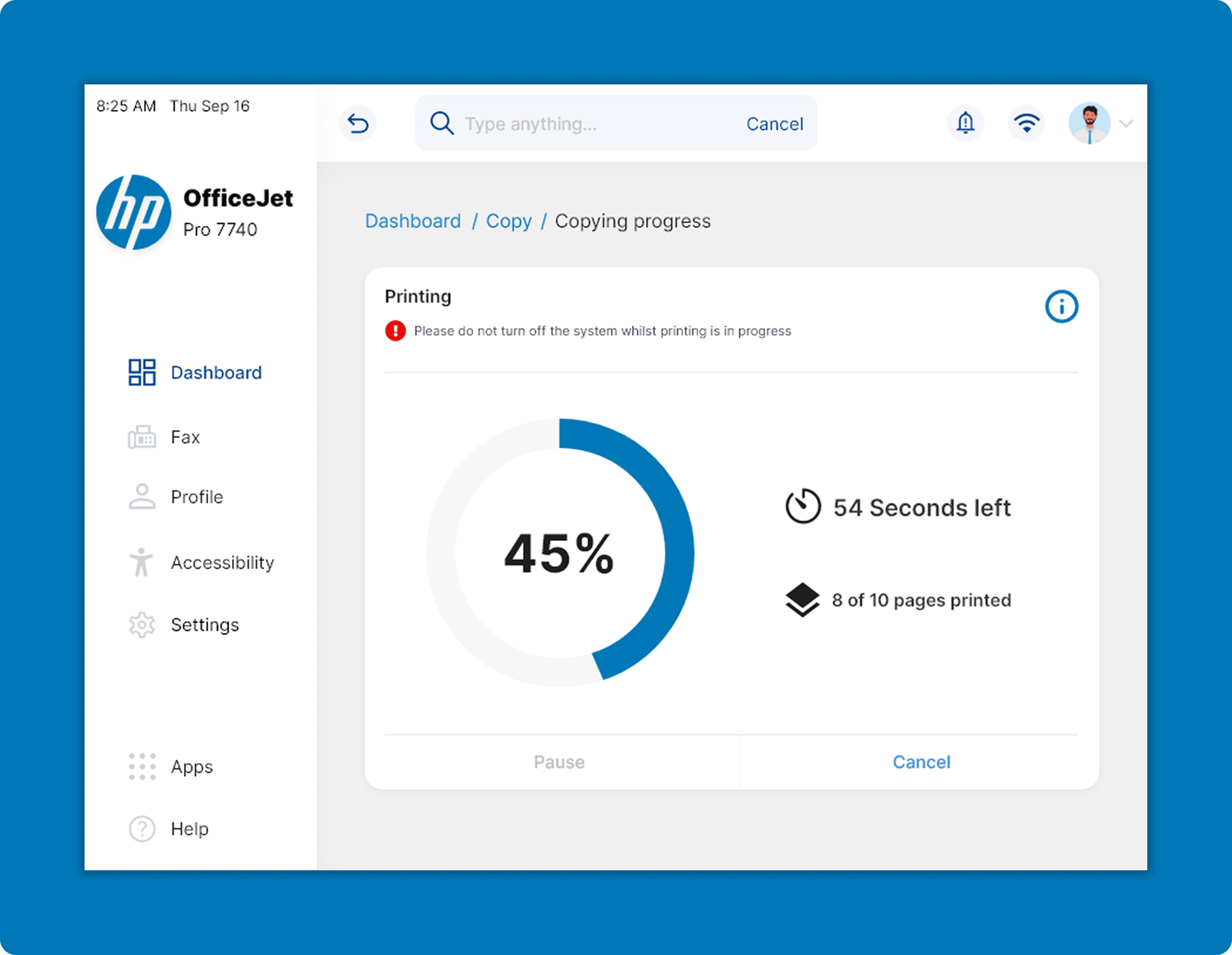 Screen design displayed in a mockup