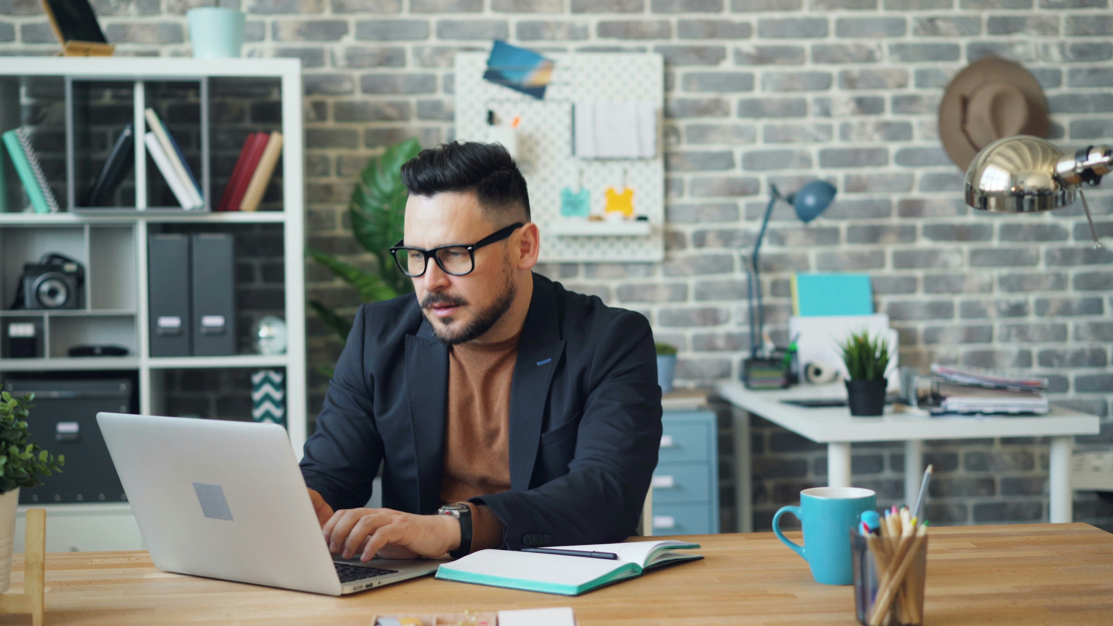 man happy to use Hypotenuse AI