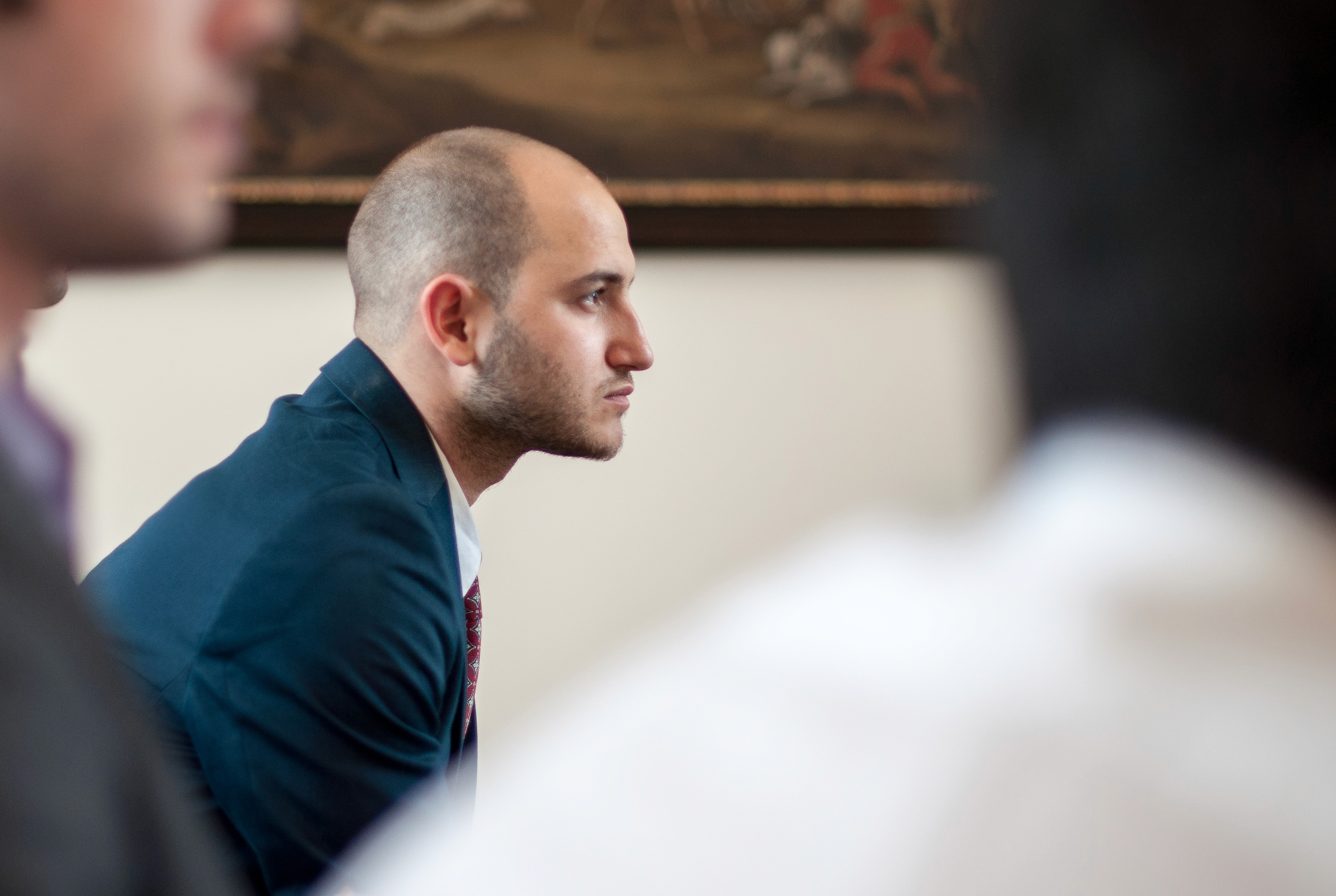 Students listening to Mr. Wolfgang Anzengruber, CEO and Chairman of the Managing Board of the VERBUND Electricity Company 
