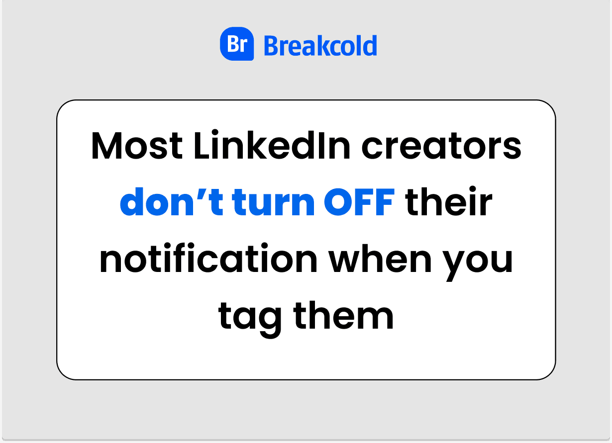 Comment taguer quelqu'un sur la notification de LinkedIn | Breakcold