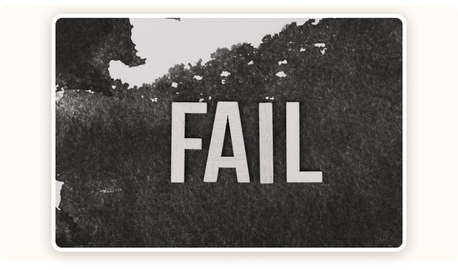 The word “FAIL”
