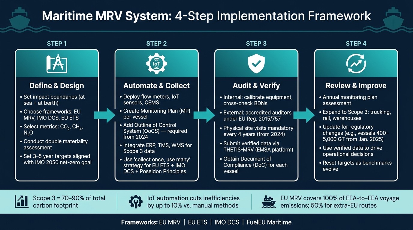 Maritime MRV System: 4-Step Implementation Framework