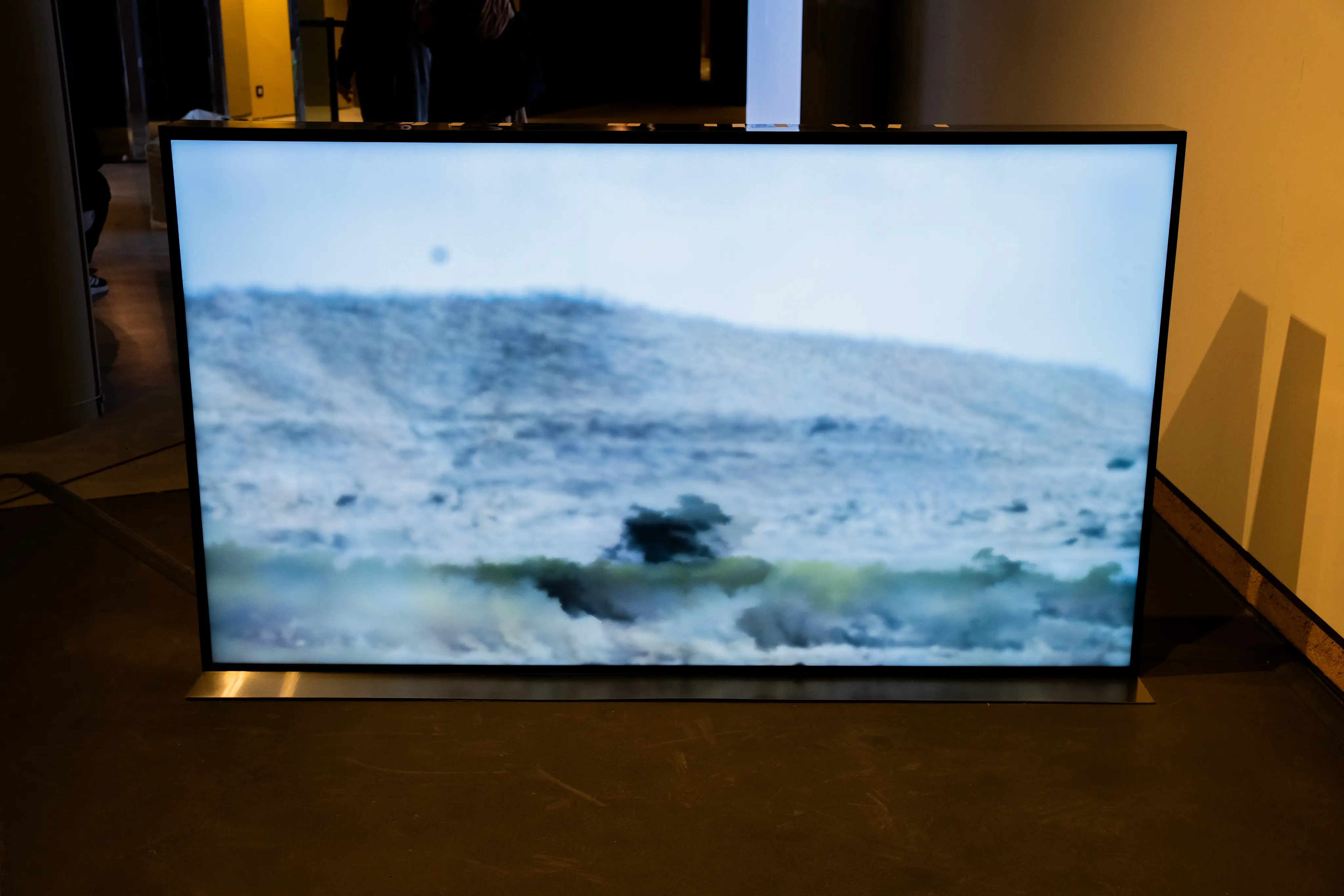 Abstract art displayed on a modern TV screen.