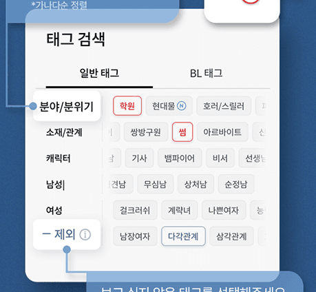 레진코믹스의 검색 태그