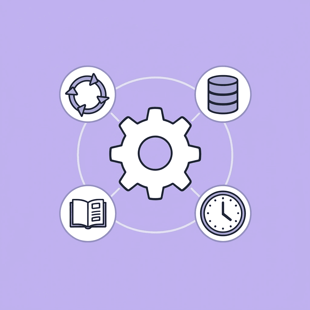 Central hub connected to multiple application icons representing tool integration