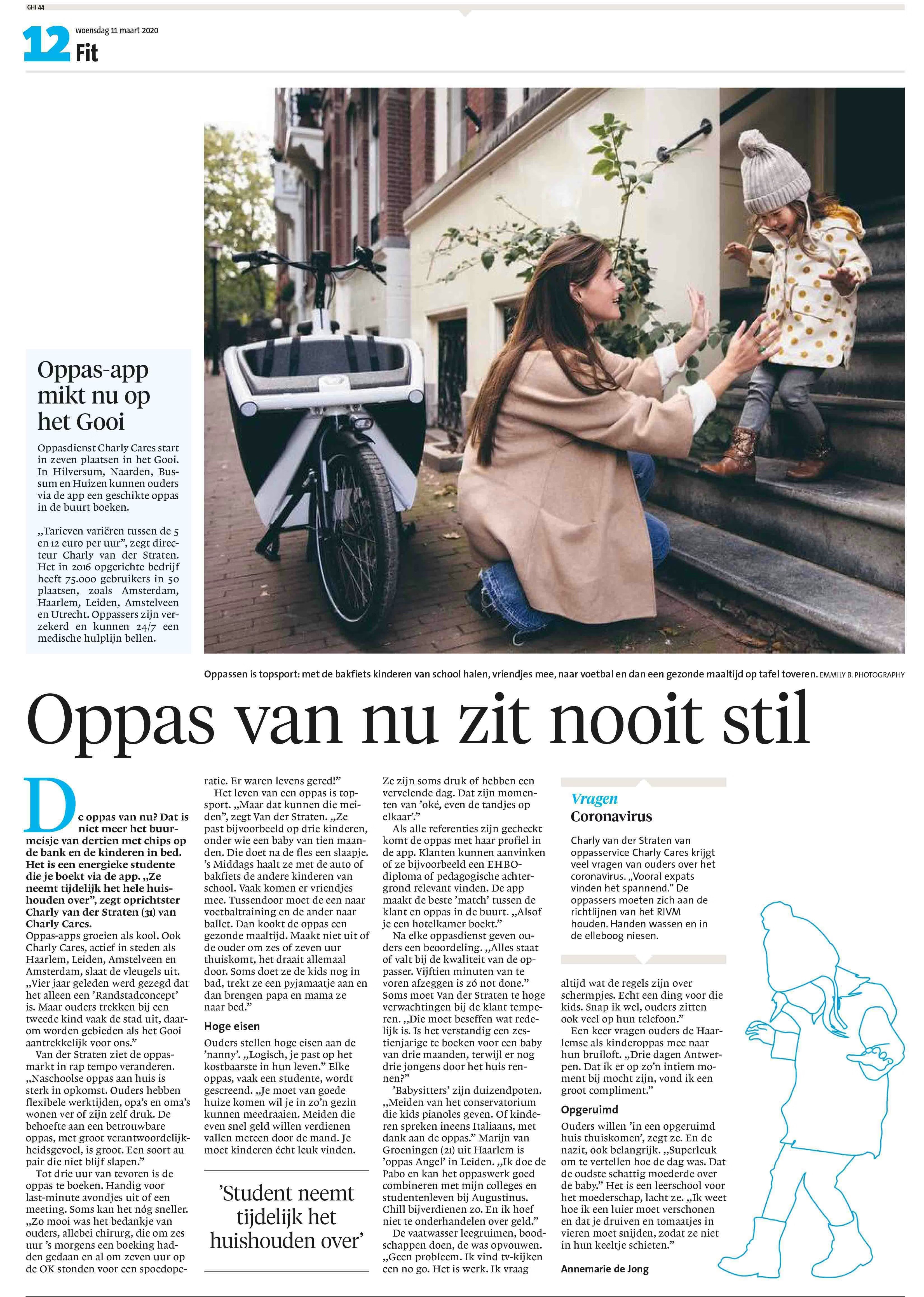 Noordhollands dagblad over Charly Cares