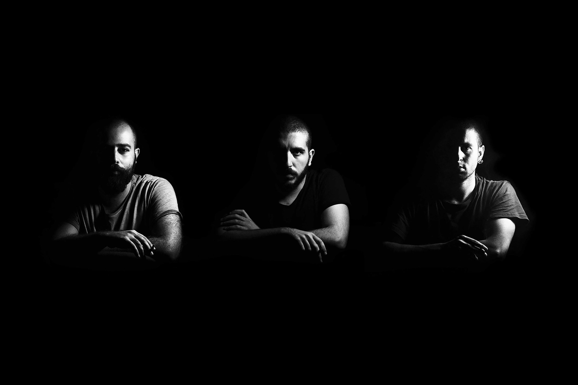 Culture impact: Three men in low-light portraits representing advocacy for those affected by wrongful conviction.