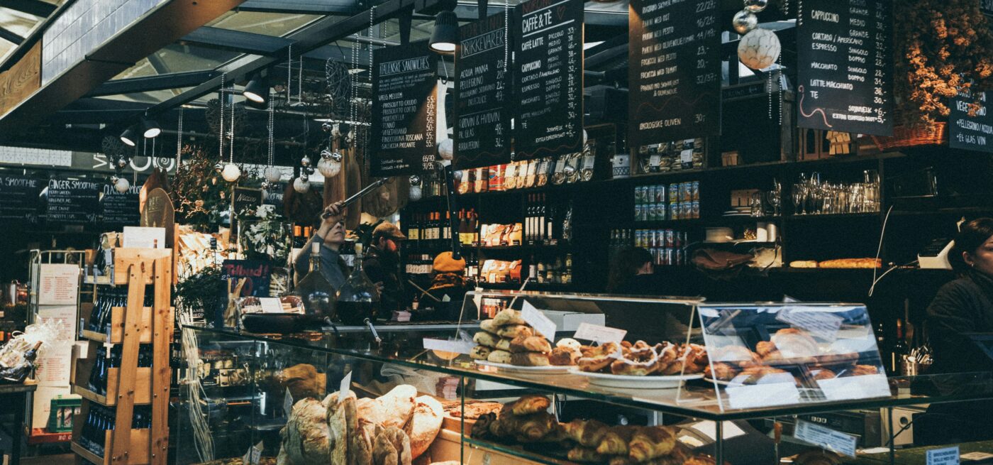 Bakery at food market