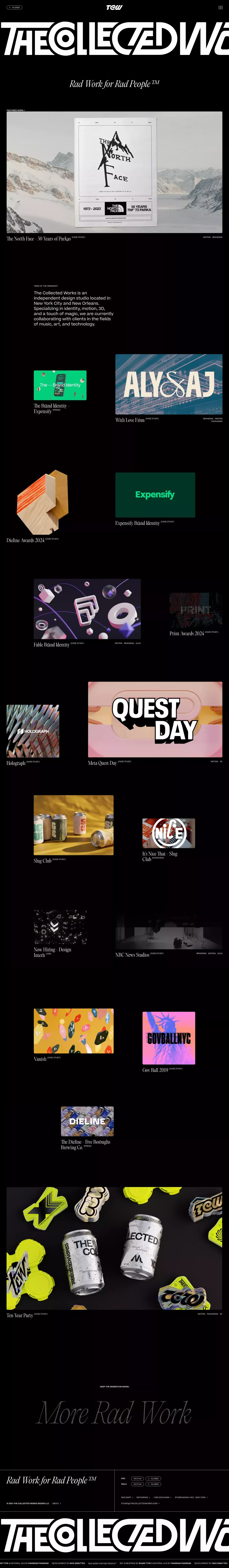 The Collected Works → A Design Studio Do portfolio page screenshot showcasing Photography and Design design