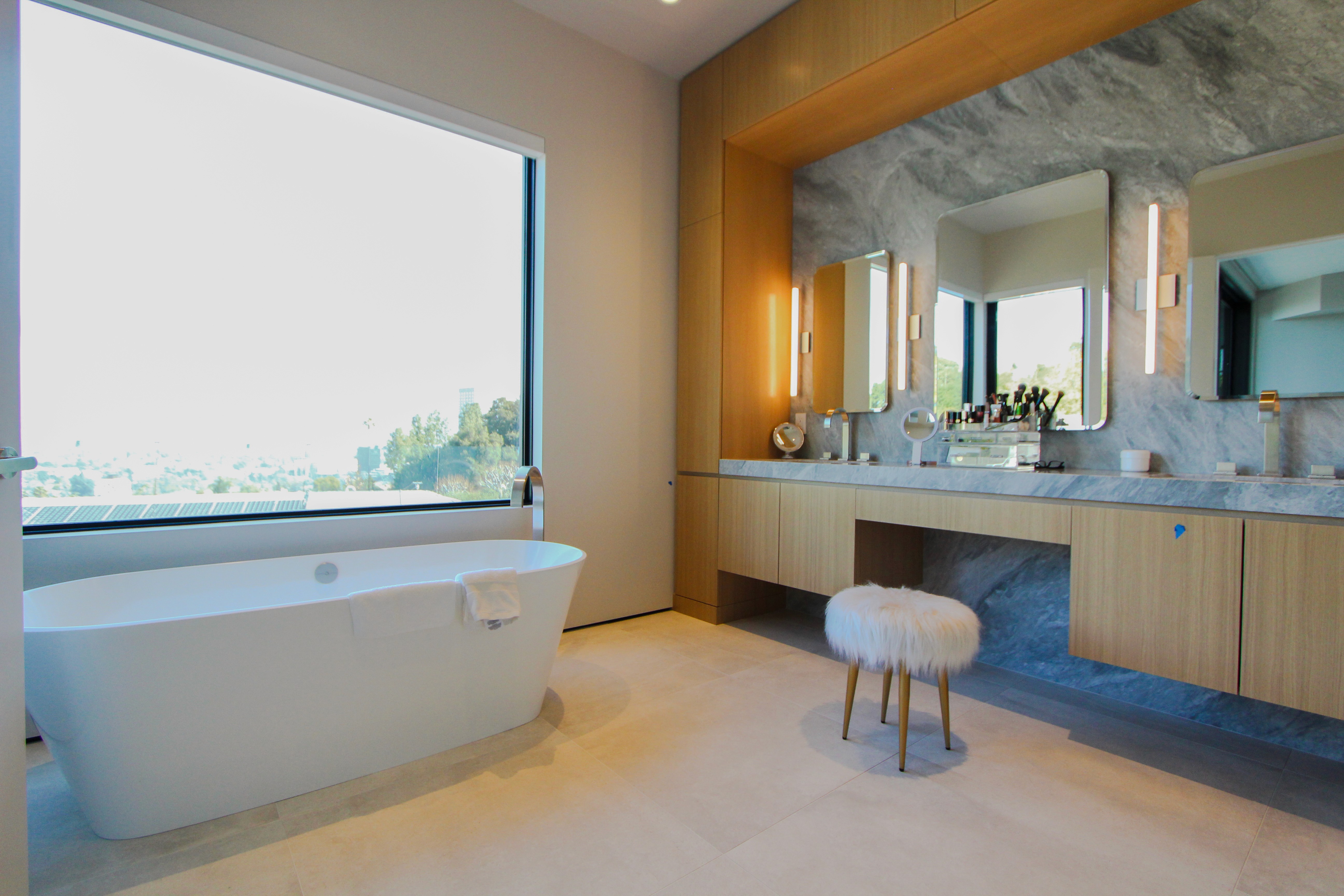 Master bathroom showcasing elegant finishes and contemporary fixtures.