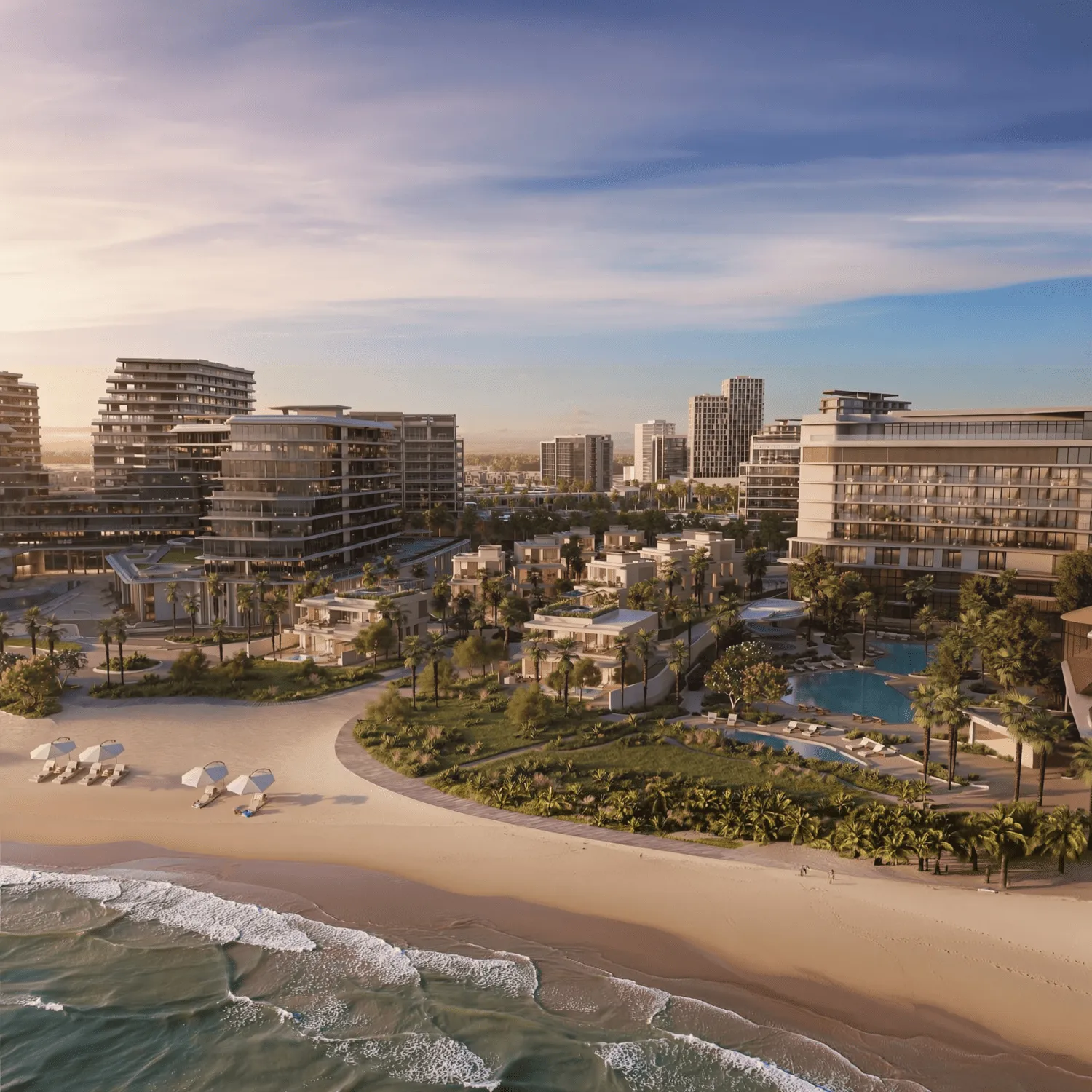 beachfront collection aerial view
