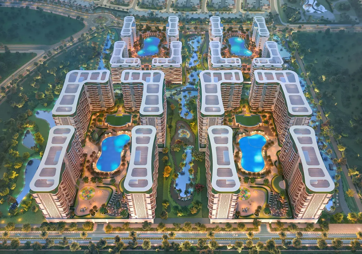 Damac Lagoons Views Phase 3 aerial view
