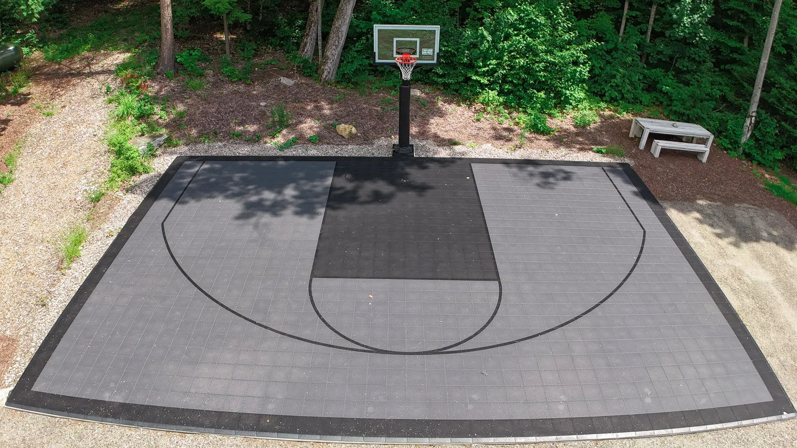 Professional sport court built on private cottage property
