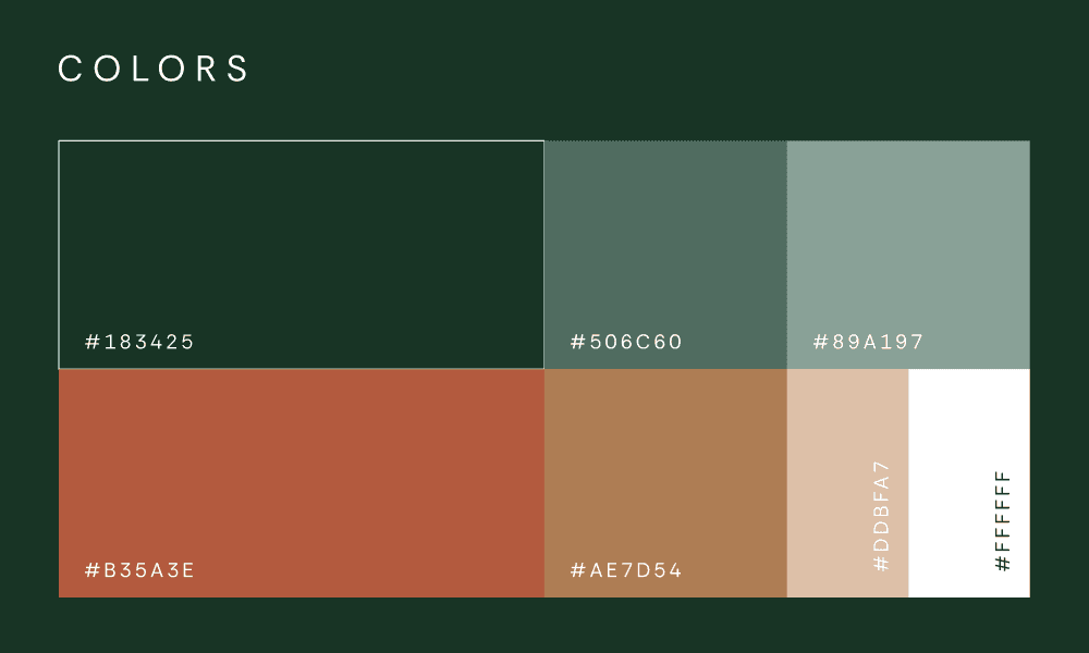 A color palette layout.