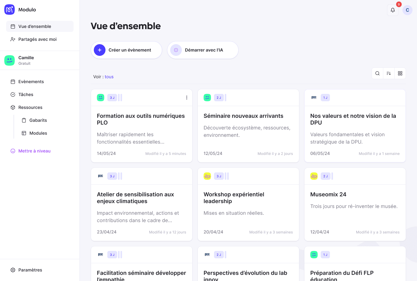 Interface de Modulo