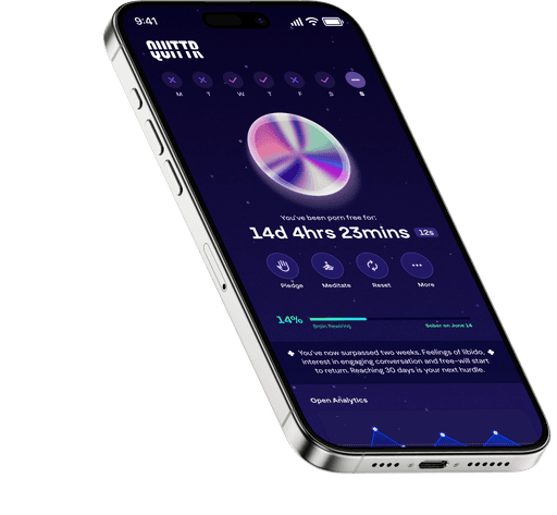 quittr app dashboard with features