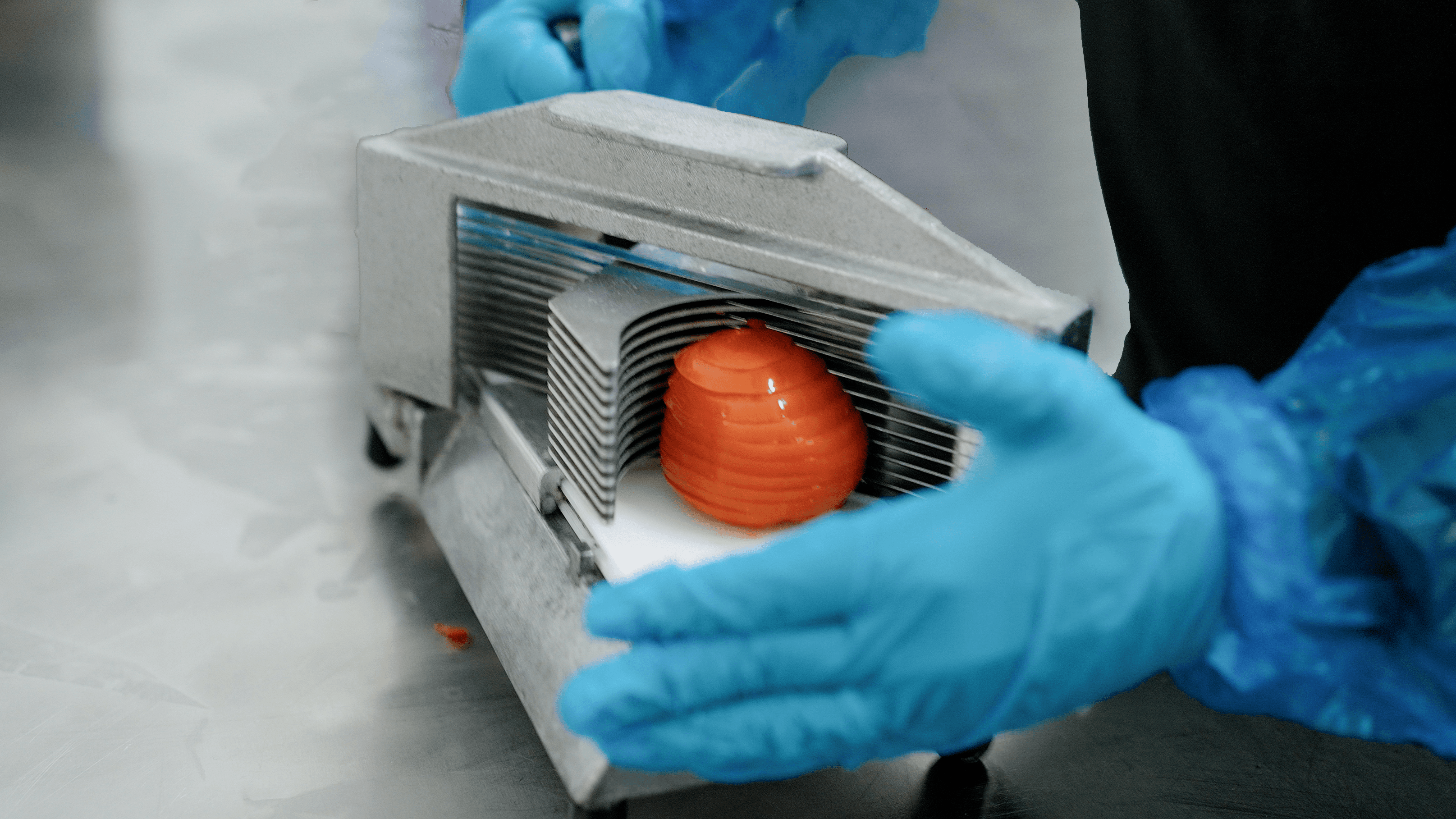 Stacked shipping containers.