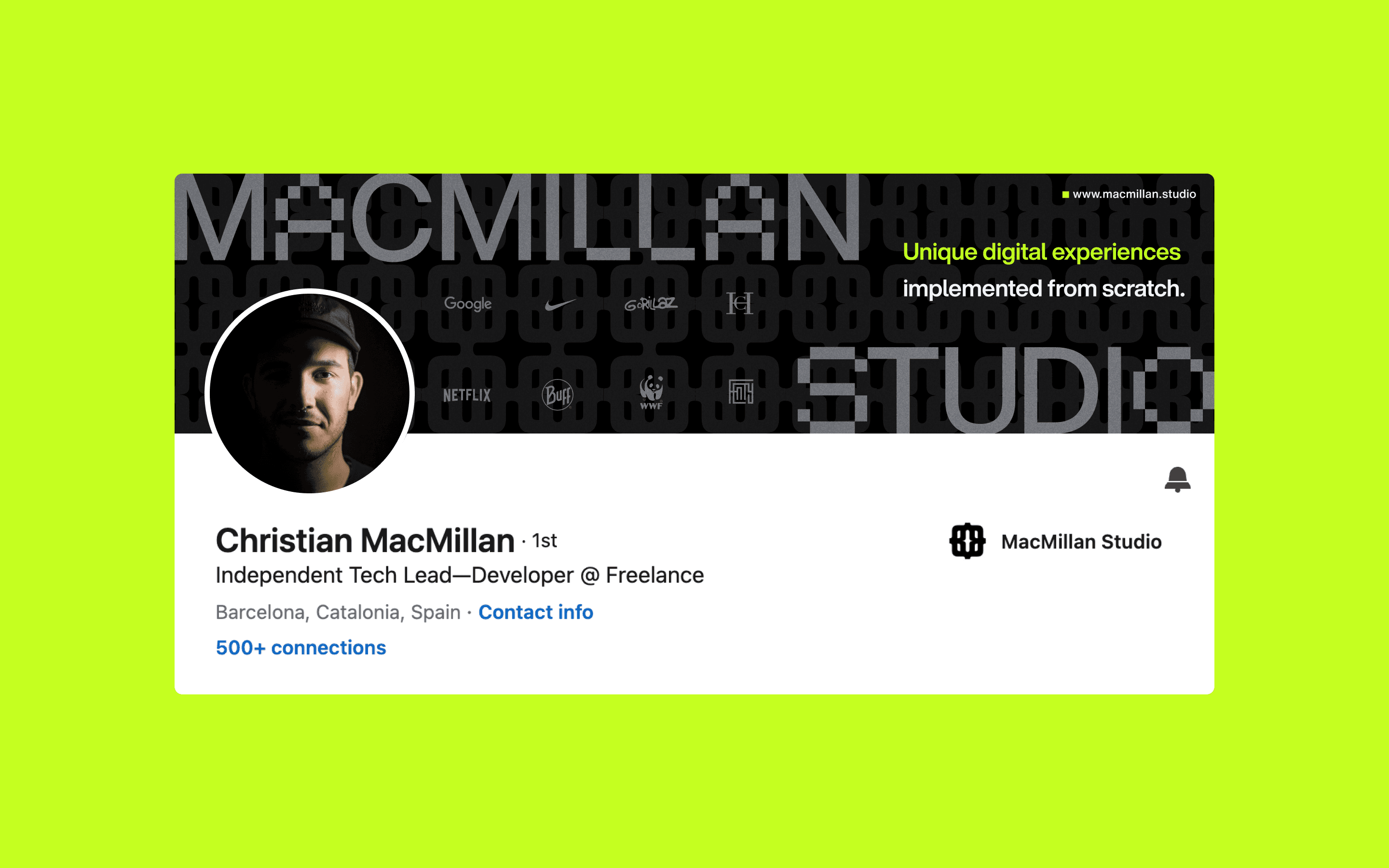 MacMillan Studio linkedIn Cover.